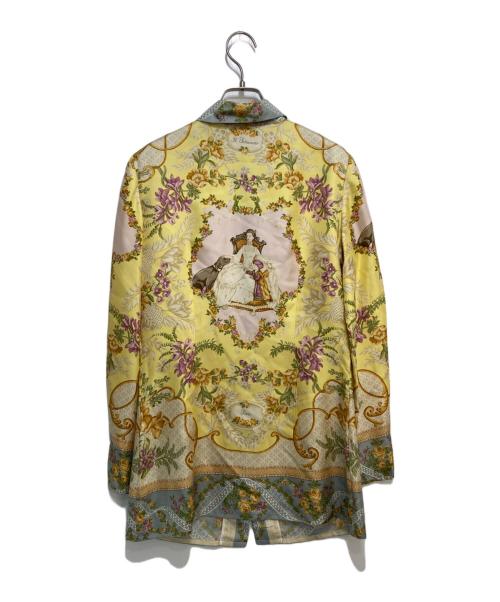 ETRO（エトロ）ETRO (エトロ) シルク総柄シャツ イエロー サイズ:40の古着・服飾アイテム