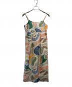 BALLSEYボールジィ）の古着「セルフロートプリント Iラインキャミソールワンピース」｜ベージュ