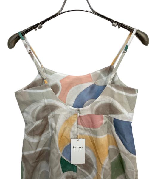 BALLSEY（ボールジィ）BALLSEY (ボールジィ) セルフロートプリント Iラインキャミソールワンピース ベージュ サイズ:36の古着・服飾アイテム
