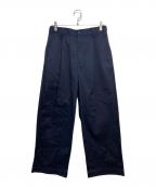 Graphpaperグラフペーパー）の古着「Westpoint Chino Wide Straight Trousers」｜ネイビー