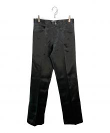 DAIRIKU（ダイリク）の古着「“Straight“ Satin Pants」｜ブラック