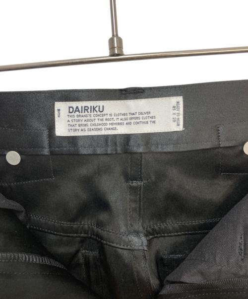DAIRIKU（ダイリク）DAIRIKU (ダイリク) “Straight“ Satin Pants ブラック サイズ:29の古着・服飾アイテム