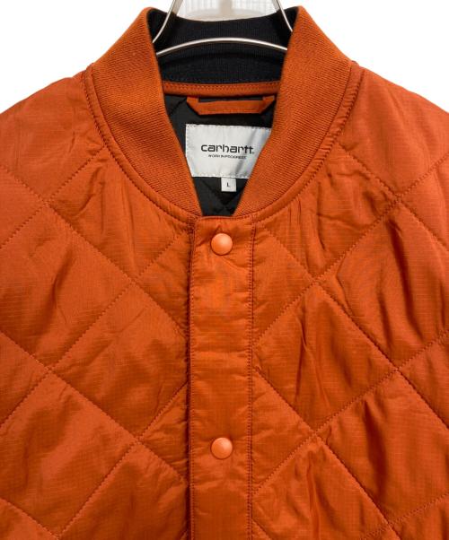 Carhartt WIP（カーハート ワークインプログレス）CarHartt　WIP (カーハート ワークインプログレス) Barrow Liner キルティングジャケット オレンジ サイズ:Lの古着・服飾アイテム