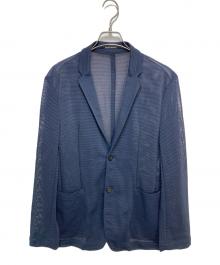 EMPORIO ARMANI（エンポリオ アルマーニ）の古着「メッシュ2Bジャケット」｜ネイビー