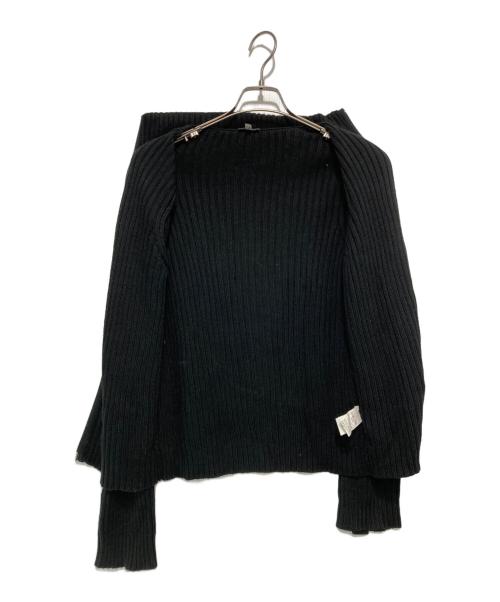 ARMANI JEANS（アルマーニジーンズ）ARMANI JEANS (アルマーニジーンズ) ドライバーズニット ブラック サイズ:Mの古着・服飾アイテム