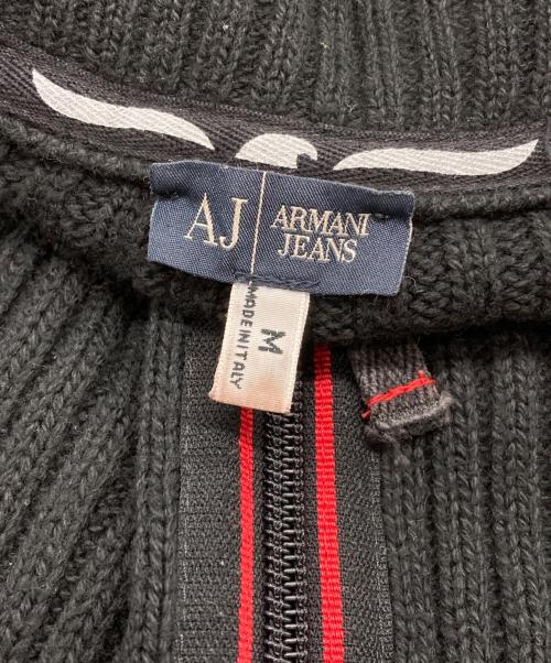ARMANI JEANS（アルマーニジーンズ）ARMANI JEANS (アルマーニジーンズ) ドライバーズニット ブラック サイズ:Mの古着・服飾アイテム