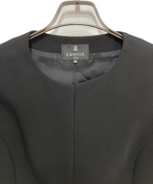 LANVIN NOIR（ランバン ノワール）LANVIN NOIR (ランバン ノワール) ノーカラー ワンピースセットアップ ブラック サイズ:42の古着・服飾アイテム