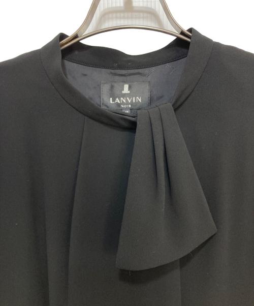 LANVIN NOIR（ランバン ノワール）LANVIN NOIR (ランバン ノワール) ノーカラー ワンピースセットアップ ブラック サイズ:42の古着・服飾アイテム