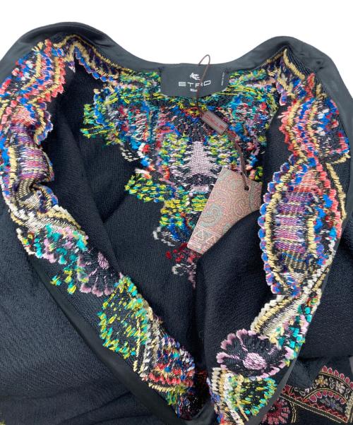 ETRO（エトロ）ETRO (エトロ) ペイズリー柄 エンブロイダリー ポンチョコート ブラック サイズ:-の古着・服飾アイテム