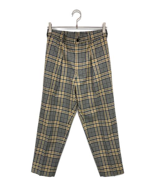 MARKAWARE（マーカウェア）MARKAWARE (マーカウェア) ウールチェックパンツ ベージュ サイズ:1の古着・服飾アイテム