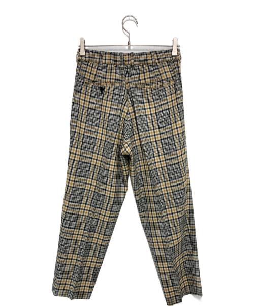 MARKAWARE（マーカウェア）MARKAWARE (マーカウェア) PLEAT FRONT PEGTOP PANTS ベージュ×ネイビー サイズ:1の古着・服飾アイテム