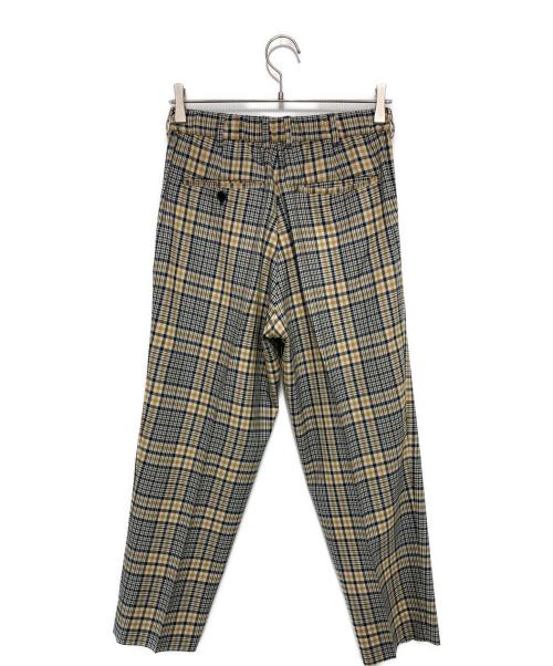 MARKAWARE（マーカウェア）MARKAWARE (マーカウェア) ウールチェックパンツ ベージュ サイズ:1の古着・服飾アイテム