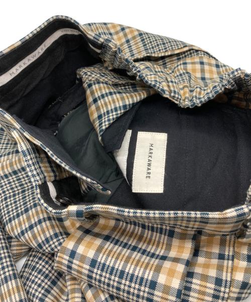 MARKAWARE（マーカウェア）MARKAWARE (マーカウェア) ウールチェックパンツ ベージュ サイズ:1の古着・服飾アイテム