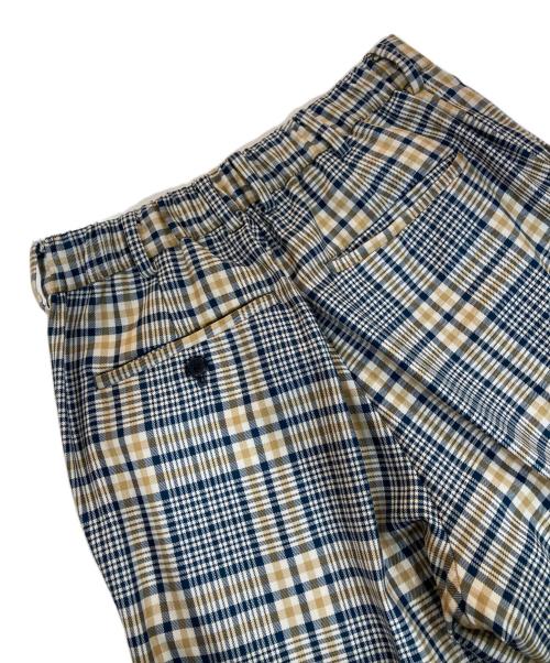 MARKAWARE（マーカウェア）MARKAWARE (マーカウェア) PLEAT FRONT PEGTOP PANTS ベージュ×ネイビー サイズ:1の古着・服飾アイテム