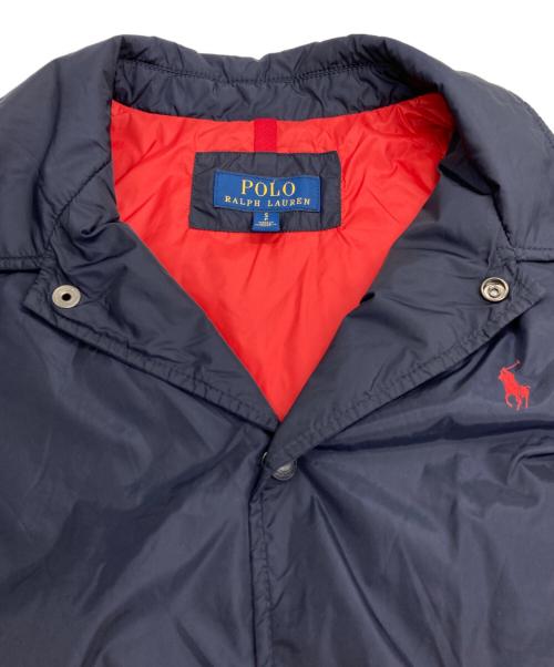 POLO RALPH LAUREN（ポロ・ラルフローレン）POLO RALPH LAUREN (ポロ・ラルフローレン) ポニー刺繍 中綿コーチジャケット ネイビー サイズ:Lの古着・服飾アイテム