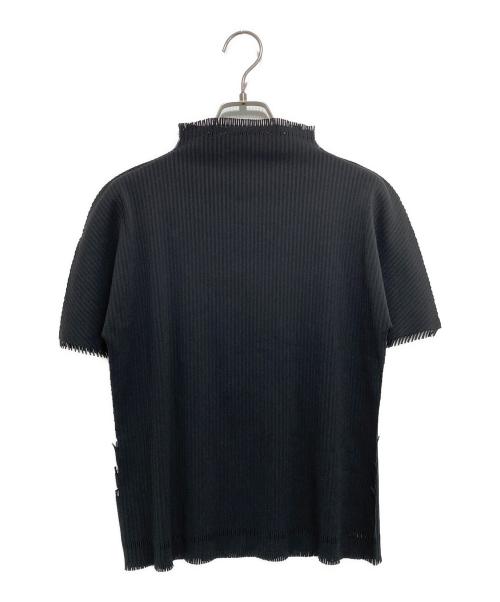 PLEATS PLEASE（プリーツプリーズ）PLEATS PLEASE (プリーツプリーズ) プリーツフリンジカットソー ブラック サイズ:3の古着・服飾アイテム