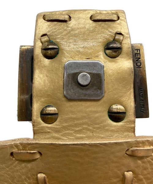 FENDI（フェンディ）FENDI (フェンディ) ズッカ柄 マンマバケット ハンドバッグ ゴールドの古着・服飾アイテム