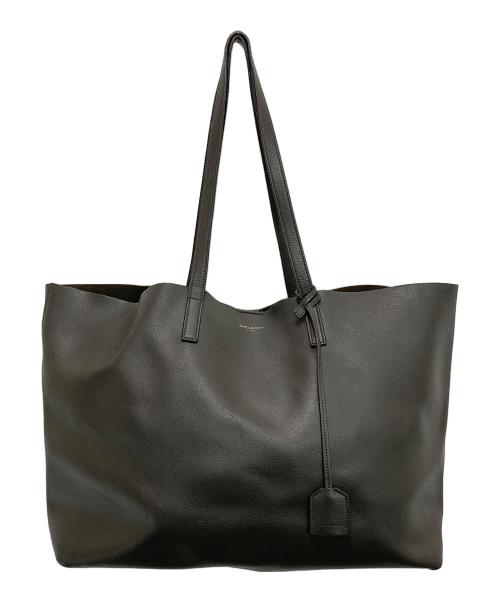 Saint Laurent Paris（サンローランパリ）Saint Laurent Paris (サンローランパリ) レザートートバッグ グレーの古着・服飾アイテム