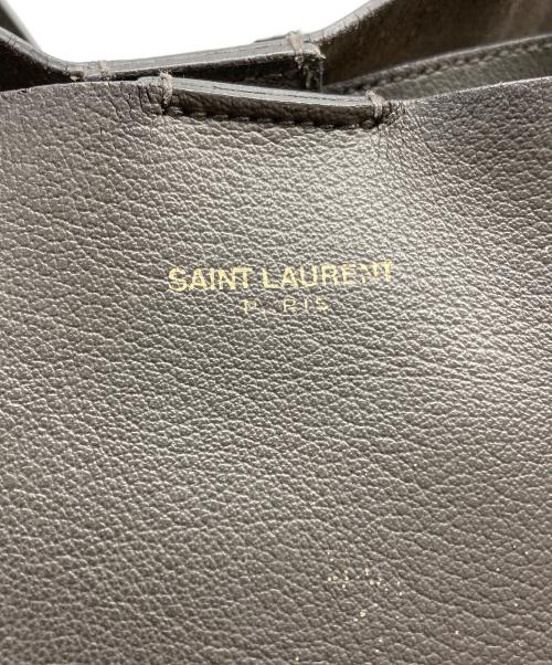 Saint Laurent Paris（サンローランパリ）Saint Laurent Paris (サンローランパリ) レザートートバッグ グレーの古着・服飾アイテム