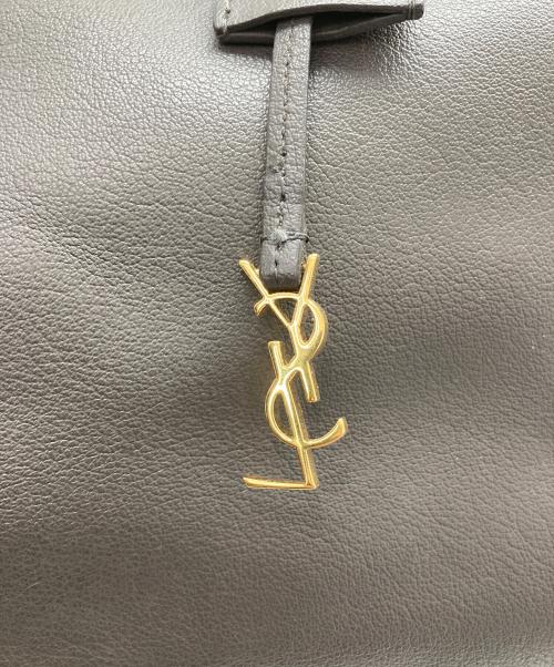 Saint Laurent Paris（サンローランパリ）Saint Laurent Paris (サンローランパリ) レザートートバッグ グレーの古着・服飾アイテム