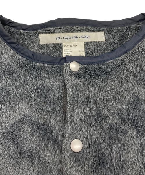 EEL（イール）EEL (イール) ウルフ&フォックスノーカラージャケット グレー サイズ:Mの古着・服飾アイテム