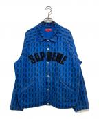 SUPREMEシュプリーム）の古着「SNAP FRONT TWILL JACKET」｜ブルー×ブラック