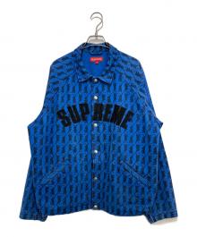 SUPREME（シュプリーム）の古着「SNAP FRONT TWILL JACKET」｜ブルー×ブラック