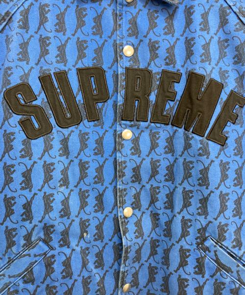 SUPREME（シュプリーム）Supreme (シュプリーム) SNAP FRONT TWILL JACKET ブルー×ブラック サイズ:Lの古着・服飾アイテム