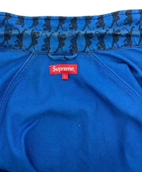 SUPREME（シュプリーム）Supreme (シュプリーム) SNAP FRONT TWILL JACKET ブルー×ブラック サイズ:Lの古着・服飾アイテム