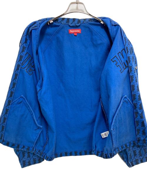 SUPREME（シュプリーム）Supreme (シュプリーム) SNAP FRONT TWILL JACKET ブルー×ブラック サイズ:Lの古着・服飾アイテム
