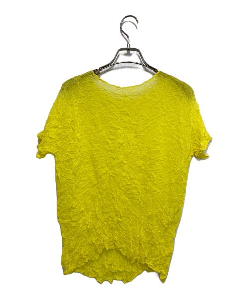 PERMANENTE（ペルマネンテ）PERMANENTE (ペルマネンテ) ワッシャー加工カットソー イエロー サイズ:2の古着・服飾アイテム