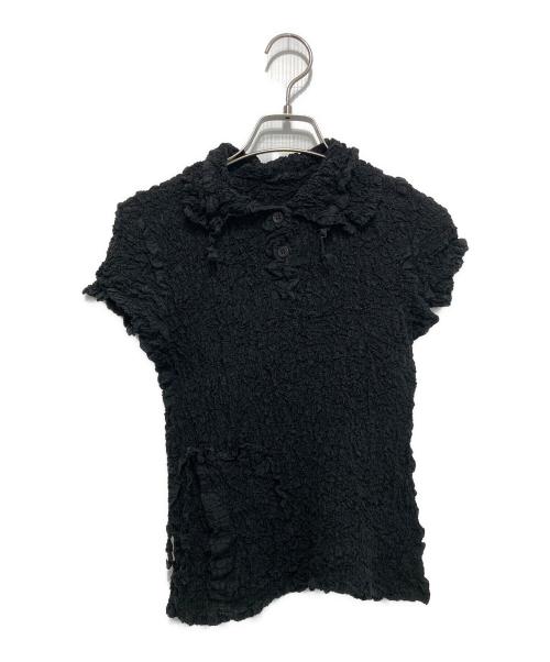 me ISSEY MIYAKE（ミーイッセイ ミヤケ）me ISSEY MIYAKE (ミーイッセイ ミヤケ) ワッシャープリーツシャツ ブラックの古着・服飾アイテム