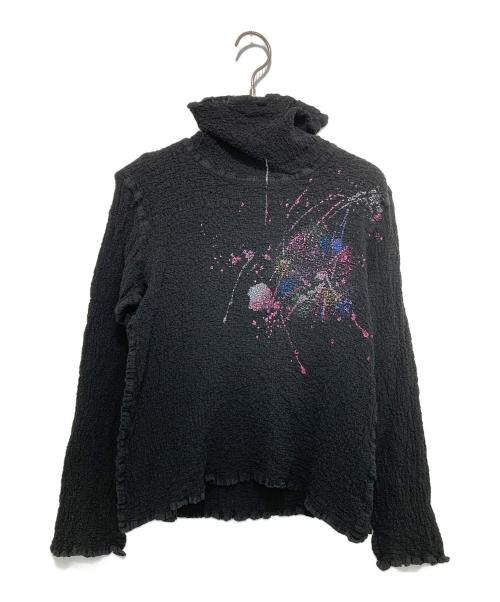 me ISSEY MIYAKE（ミーイッセイ ミヤケ）me ISSEY MIYAKE (ミーイッセイ ミヤケ) ハイネックカットソー ブラック サイズ:Fの古着・服飾アイテム