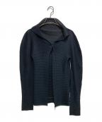 me ISSEY MIYAKEミーイッセイ ミヤケ）の古着「プリーツカーディガン」｜ブラック