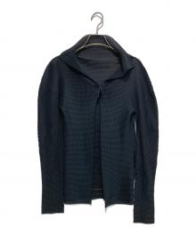 me ISSEY MIYAKE（ミーイッセイ ミヤケ）の古着「プリーツカーディガン」｜ブラック