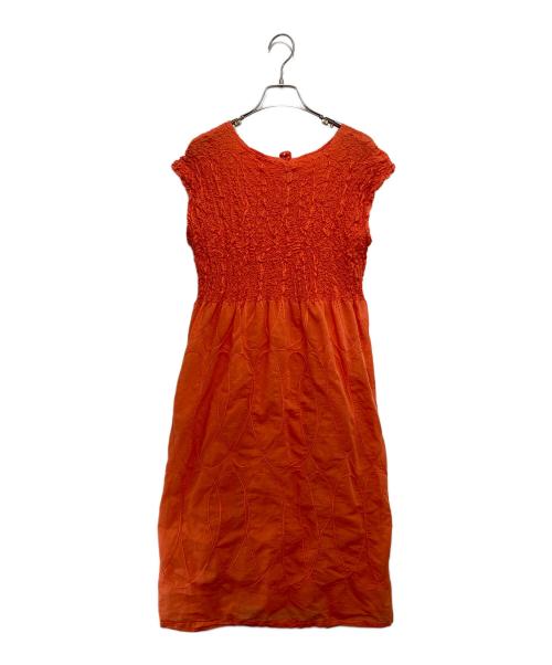 me ISSEY MIYAKE（ミーイッセイ ミヤケ）me ISSEY MIYAKE (ミーイッセイ ミヤケ) ノースリーブワンピース オレンジ サイズ:不明の古着・服飾アイテム