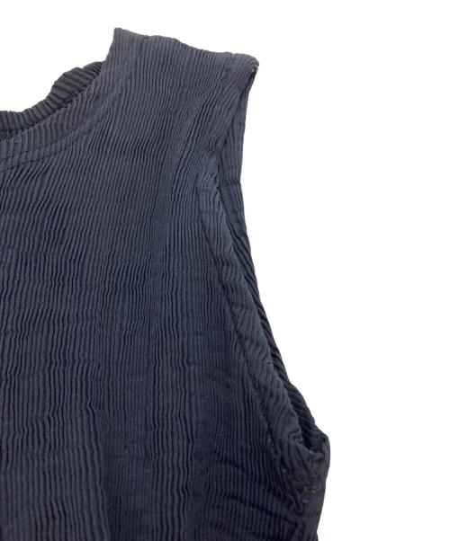 me ISSEY MIYAKE（ミーイッセイ ミヤケ）me ISSEY MIYAKE (ミーイッセイ ミヤケ) ノースリーブワンピース ネイビー×グリーン サイズ:表記なしの古着・服飾アイテム