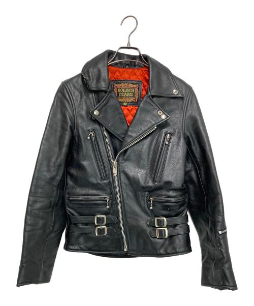 golden years（ゴールデンイヤーズ）golden years (ゴールデンイヤーズ) レザーライダースジャケット ブラック サイズ:30の古着・服飾アイテム