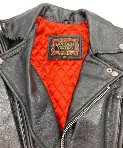 golden years（ゴールデンイヤーズ）golden years (ゴールデンイヤーズ) レザーライダースジャケット ブラック サイズ:30の古着・服飾アイテム