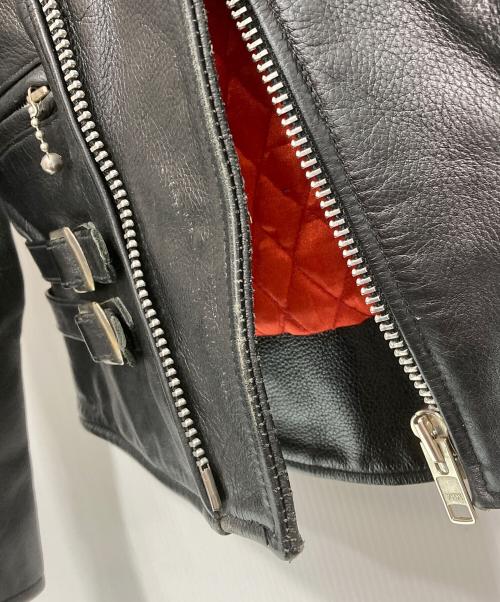 golden years（ゴールデンイヤーズ）golden years (ゴールデンイヤーズ) レザーライダースジャケット ブラック サイズ:30の古着・服飾アイテム