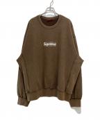 SUPREMEシュプリーム）の古着「Washed Box Logo Crewneck」｜ブラウン