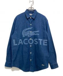 LACOSTE（ラコステ）の古着「ビッグロゴデニムシャツ」｜インディゴ