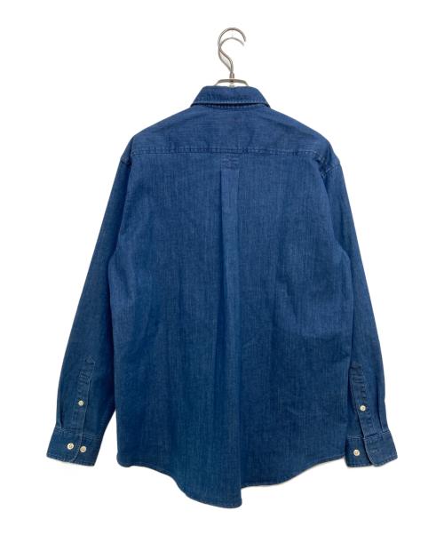 LACOSTE（ラコステ）LACOSTE (ラコステ) ビッグロゴデニムシャツ インディゴ サイズ:Sの古着・服飾アイテム