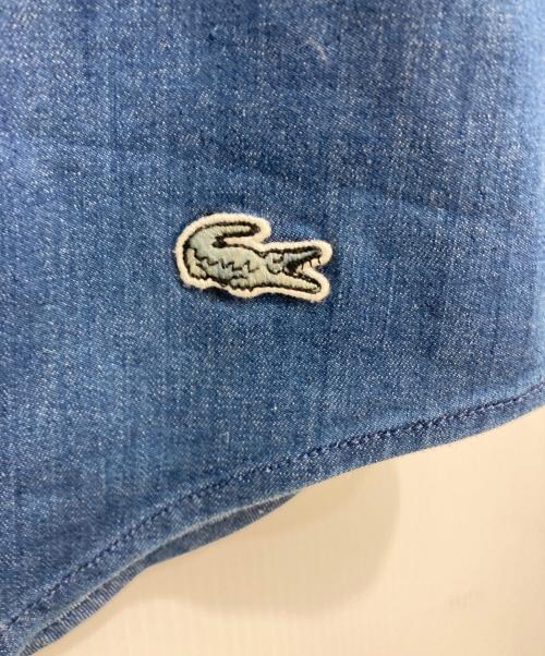LACOSTE（ラコステ）LACOSTE (ラコステ) ビッグロゴデニムシャツ インディゴ サイズ:Sの古着・服飾アイテム