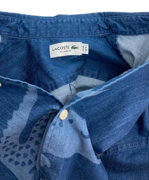 LACOSTE（ラコステ）LACOSTE (ラコステ) ビッグロゴデニムシャツ インディゴ サイズ:Sの古着・服飾アイテム