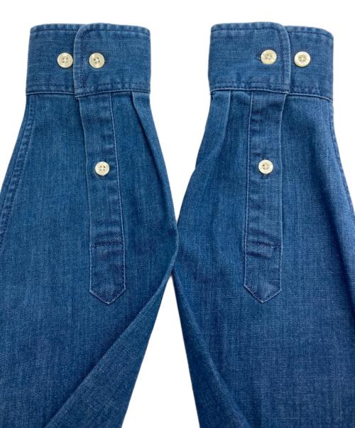 LACOSTE（ラコステ）LACOSTE (ラコステ) ビッグロゴデニムシャツ インディゴ サイズ:Sの古着・服飾アイテム