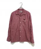 Hysteric Glamourヒステリックグラマー）の古着「HYSTERIC WITCH GIRL長袖ワークシャツ」｜ピンク×ホワイト