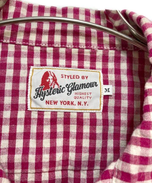 Hysteric Glamour（ヒステリックグラマー）Hysteric Glamour (ヒステリックグラマー) HYSTERIC WITCH GIRL長袖ワークシャツ ピンク×ホワイト サイズ:Mの古着・服飾アイテム