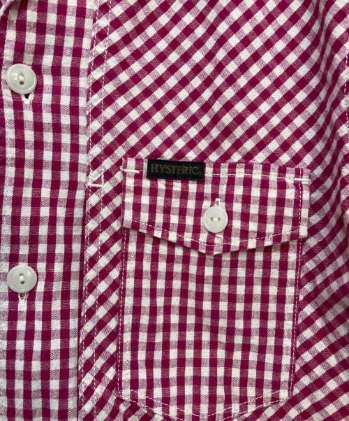 Hysteric Glamour（ヒステリックグラマー）Hysteric Glamour (ヒステリックグラマー) HYSTERIC WITCH GIRL長袖ワークシャツ ピンク×ホワイト サイズ:Mの古着・服飾アイテム