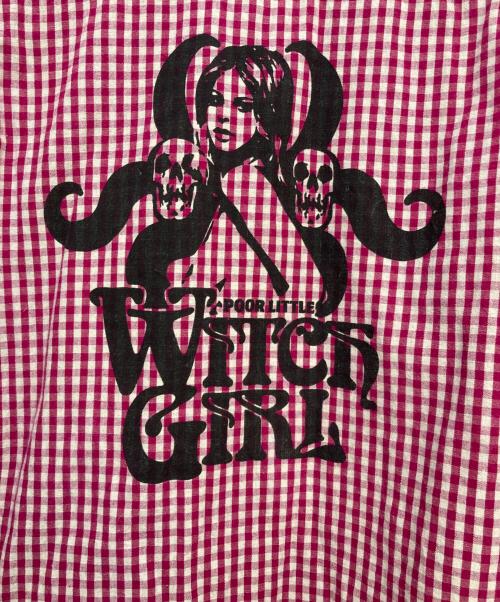 Hysteric Glamour（ヒステリックグラマー）Hysteric Glamour (ヒステリックグラマー) HYSTERIC WITCH GIRL長袖ワークシャツ ピンク×ホワイト サイズ:Mの古着・服飾アイテム